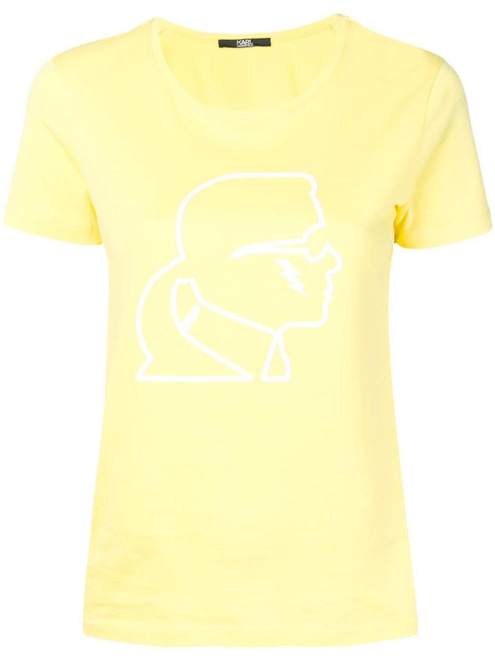 Karl Lagerfeld Ikonik Lightning Bolt Tee - Yellow