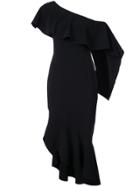 Christian Siriano Off-shoulder Flared Dress - Black