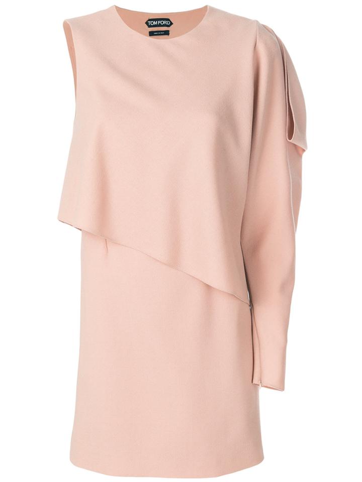 Tom Ford Asymmetric Layered Dress - Pink & Purple