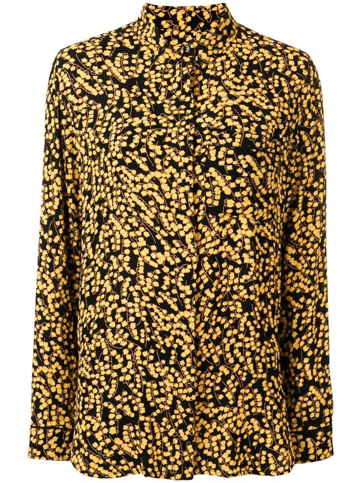 Ganni Foliage Print Blouse - Yellow