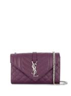 Saint Laurent Cassandre Shoulder Bag - Purple
