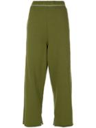 Mm6 Maison Margiela Oversized Raw Hem Joggers - Green