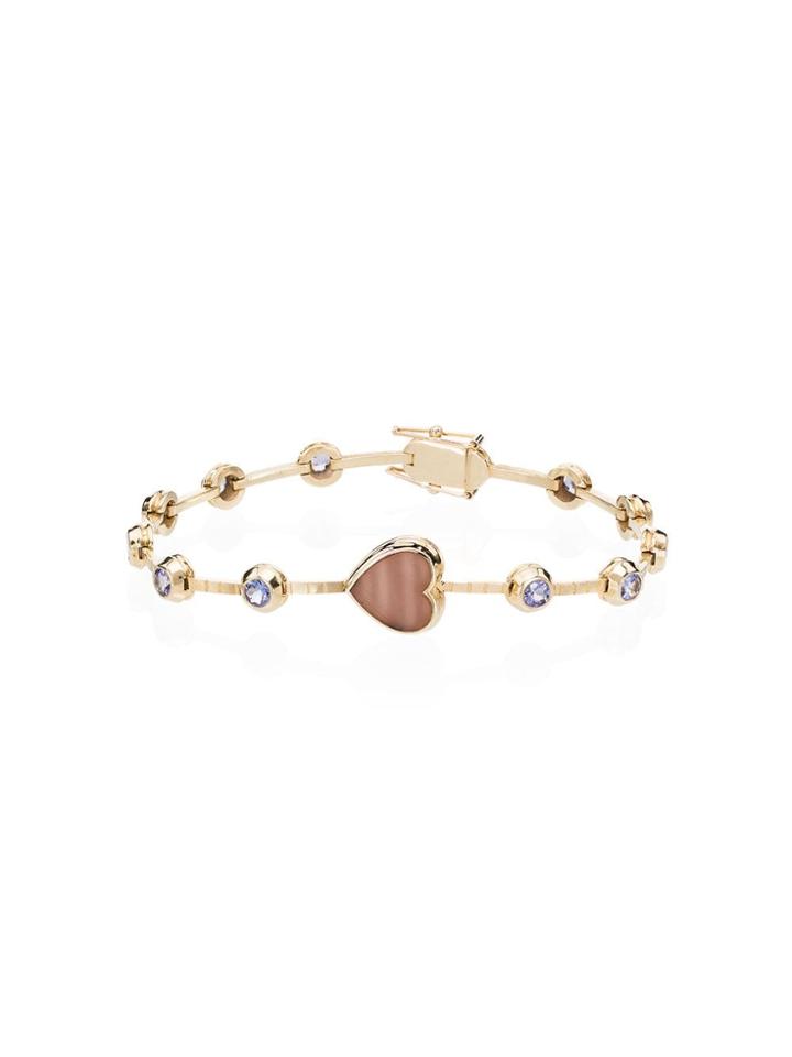 Retrouvai 14k Yellow Gold Opal And Sapphire Bracelet - Multicoloured