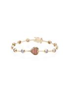 Retrouvai 14k Yellow Gold Opal And Sapphire Bracelet - Multicoloured