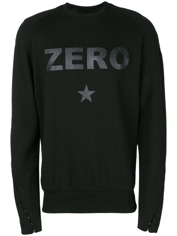 Tom Rebl Zero Slogan Sweatshirt - Black