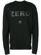 Tom Rebl Zero Slogan Sweatshirt - Black