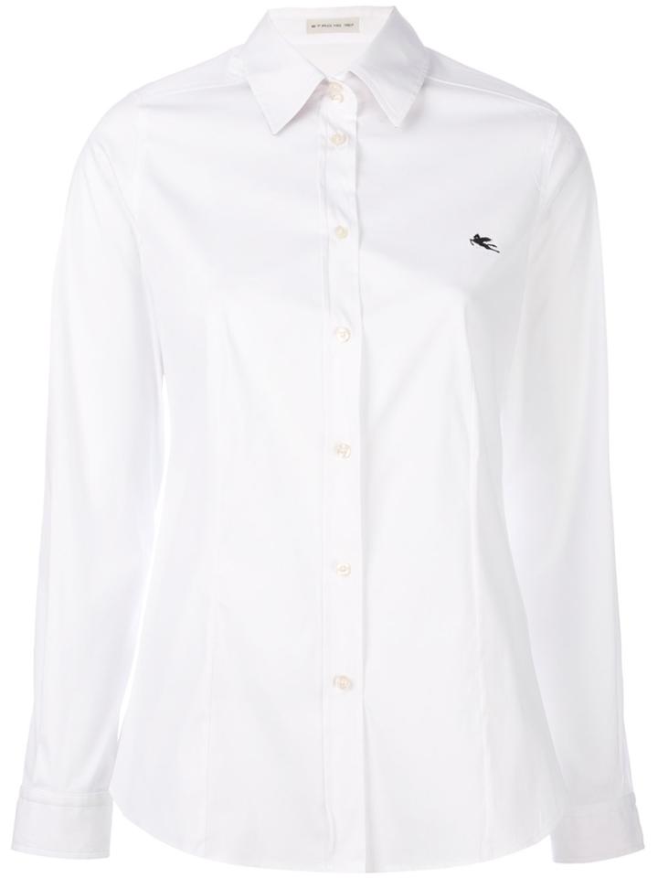 Etro Branded Long-sleeved Shirt - White