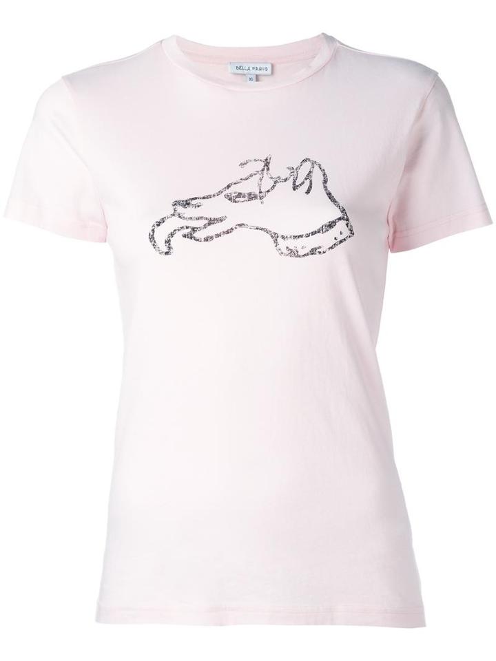 Bella Freud Distressed Dog T-shirt, Women's, Size: Small, Pink/purple, Cotton