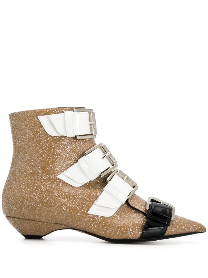 No21 Multi Buckled Straps Boots - Neutrals