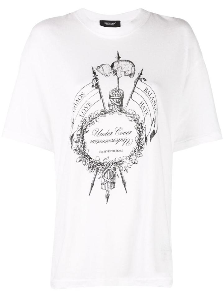 Undercover Flag Print T-shirt - White