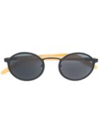 Blyszak - Round Frame Sunglasses - Unisex - Metal (other)/buffalo Horn - One Size, Black, Metal (other)/buffalo Horn