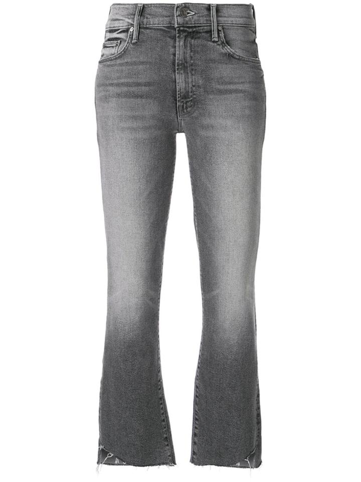 Mother Slim Cropped Jeans - Grey