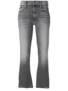 Mother Slim Cropped Jeans - Grey