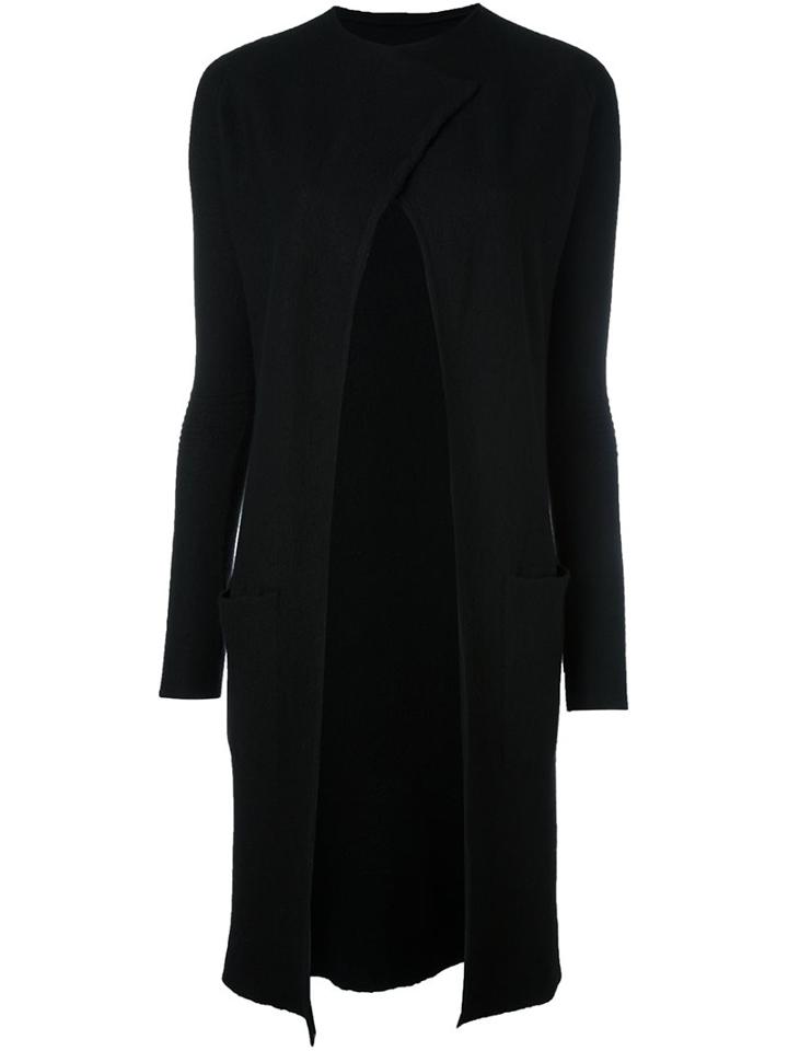 Rick Owens Open Front Cardigan, Women's, Size: Medium, Black, Cashmere