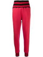 Frankie Morello Embellished Track Trousers - Red