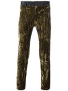Haider Ackermann Velour Fronted Trousers