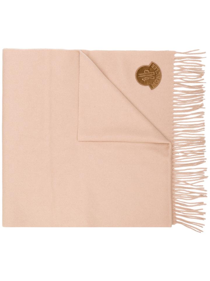 Moncler Logo Patch Scarf - Nude & Neutrals