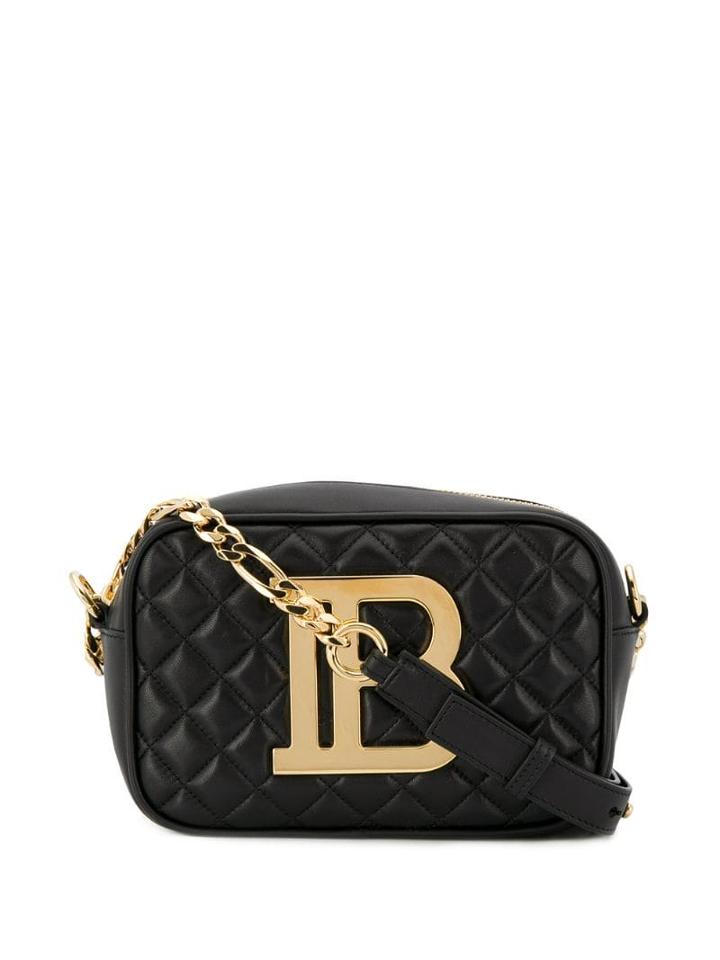 Balmain Quilted B Camera Bag - Black