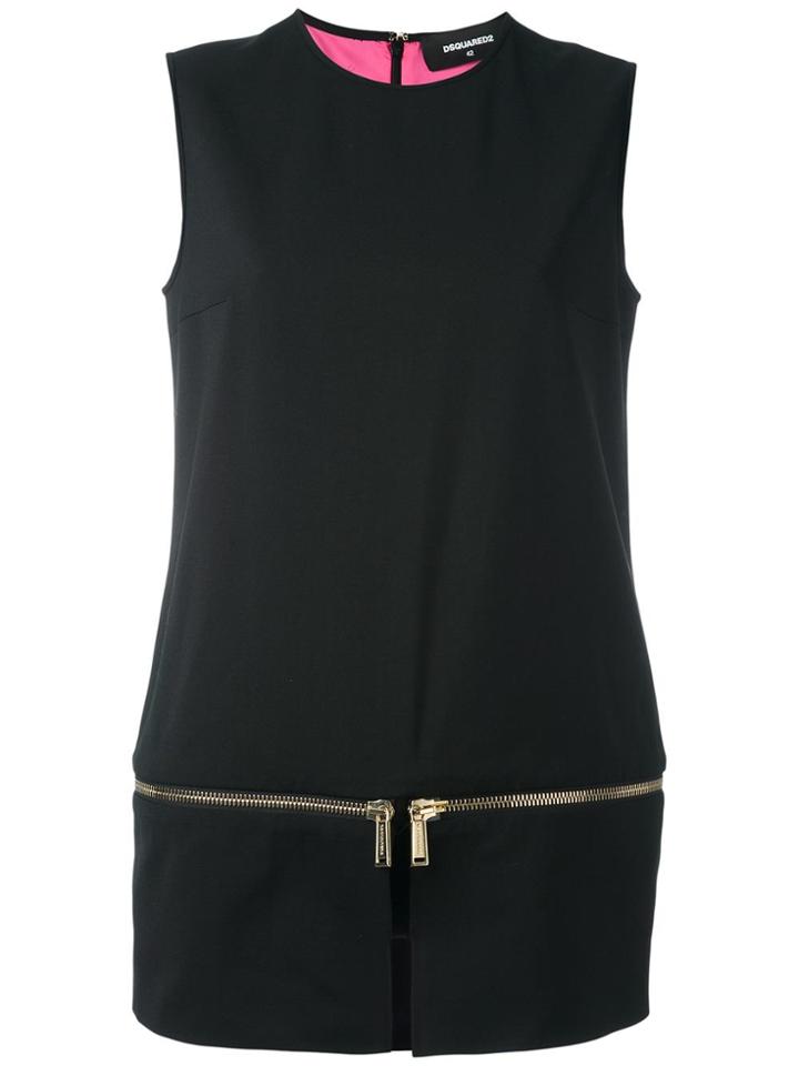 Dsquared2 Side Zip Detail Blouse - Black