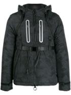 Hydrogen Harness Fastened Hooded Jacket - Black
