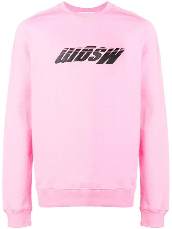 Msgm Logo Graphic Sweatshirt - Pink