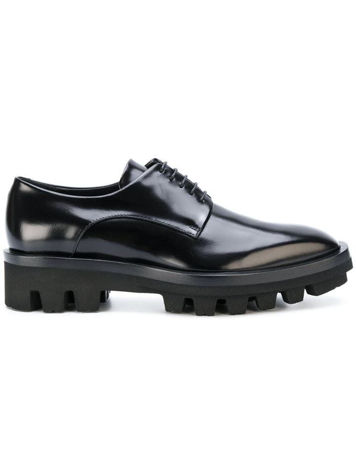 Jil Sander Ridged Sole Lace-up Shoes - Black