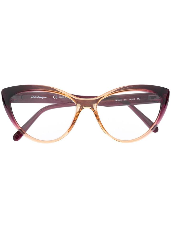Salvatore Ferragamo Cat-eye Frame Glasses - Purple