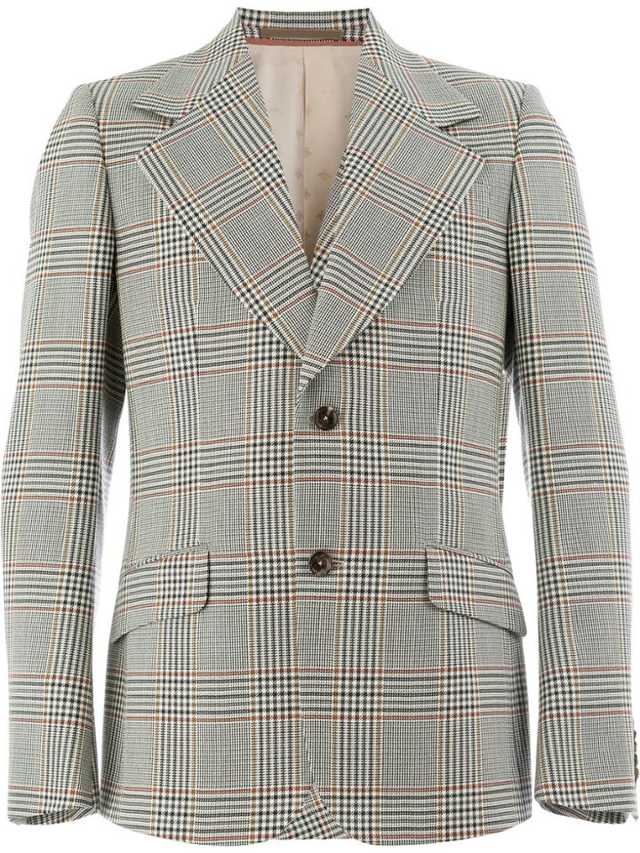 Gucci Heritage Checked Blazer - Grey