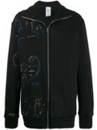 Bethany Williams Printed Cotton Zip Up Jacket - Black