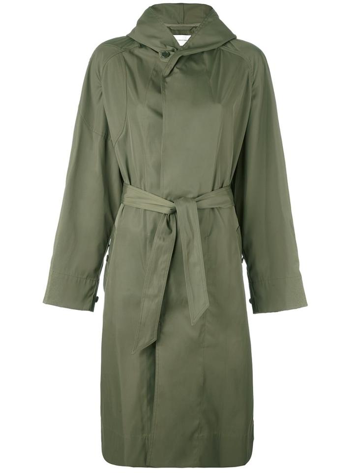 Isabel Marant Étoile 'daker' Trench Coat, Women's, Size: 40, Green, Polyester/cotton