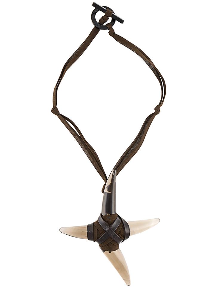 Giorgio Armani Vintage Pendant Necklace - Brown