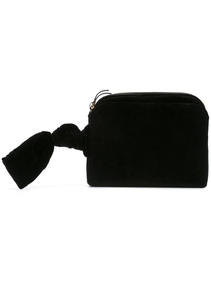 The Row Velvet Mini Bag - Black