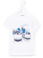 Familiar - Train Print T-shirt - Kids - Cotton - 4 Yrs, White