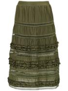 Olympiah Belvedere Silk Skirt - Green