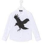 Dsquared2 Kids Eagle Print Shirt, Boy's, Size: 6 Yrs, White