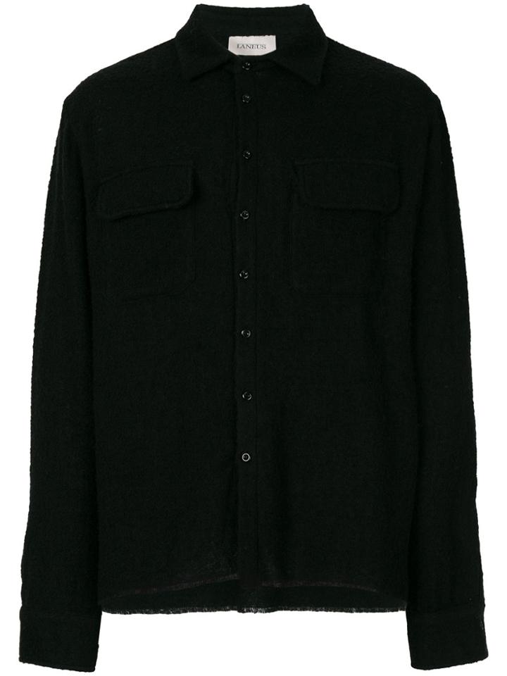 Laneus Classic Flap Pocket Shirt - Black