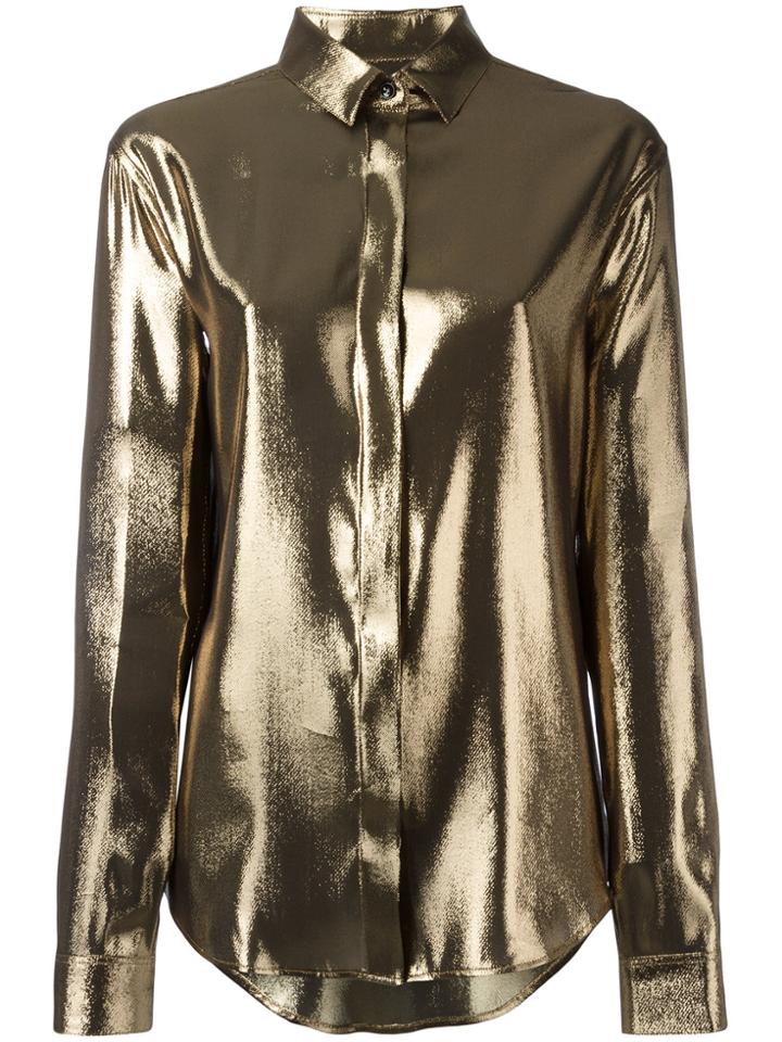 Saint Laurent Metallic Lamé Shirt