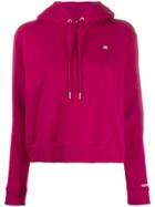 Calvin Klein Jeans Cropped Hooded Sweatshirt - Red