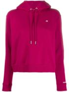 Calvin Klein Jeans Cropped Hooded Sweatshirt - Red