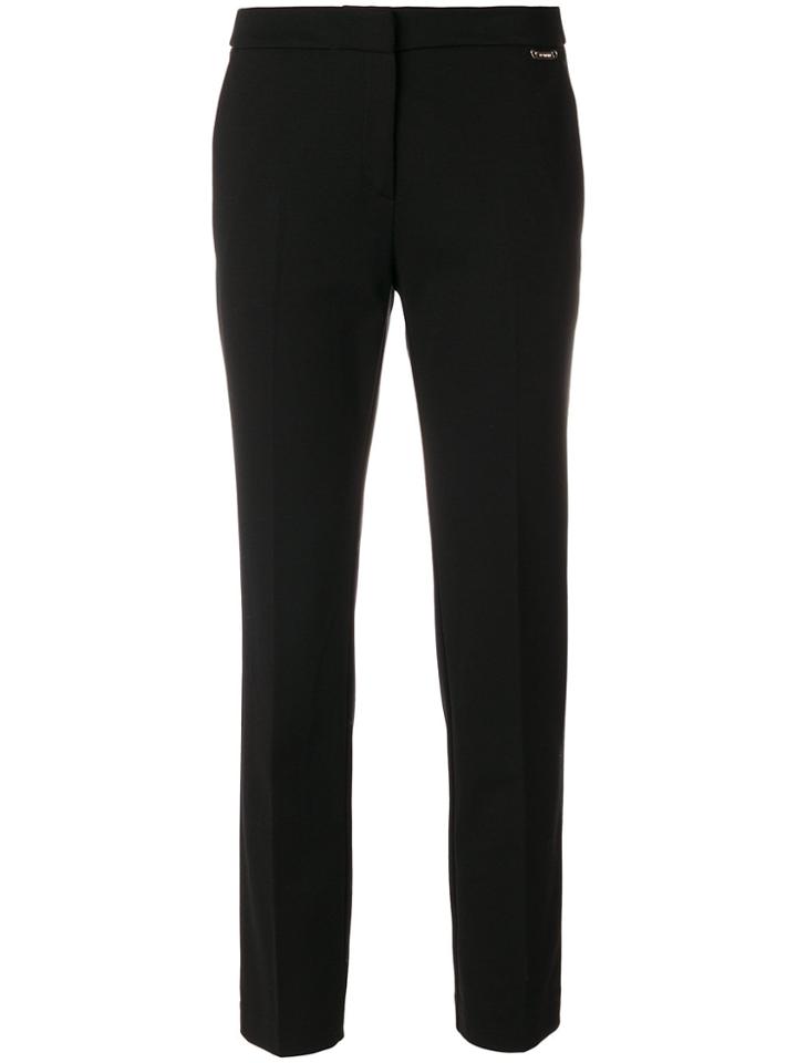 Twin-set Logo Plaque Cropped Trousers - Black