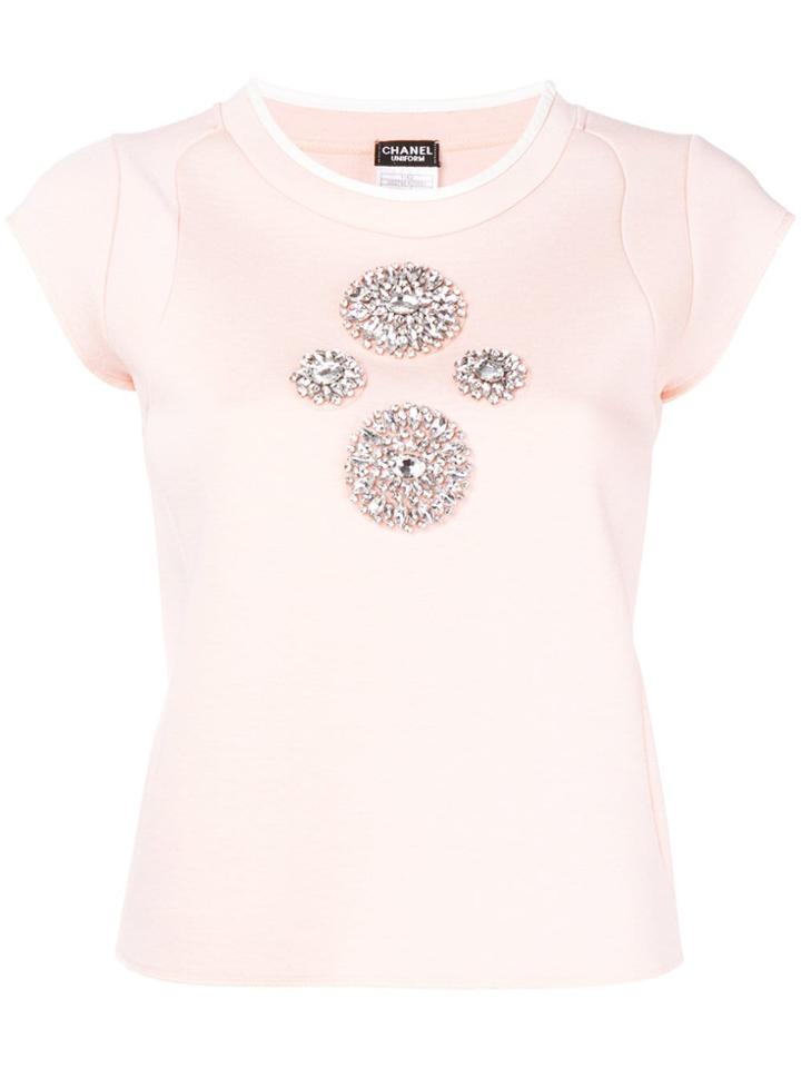 Chanel Vintage Crystal-embellished Top - Pink & Purple