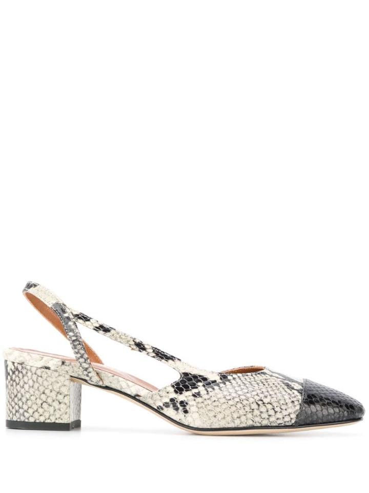 Paris Texas Snakeskin Printed Pumps - Neutrals