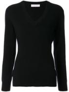 Fabiana Filippi V-neck Fitted Jumper - Black