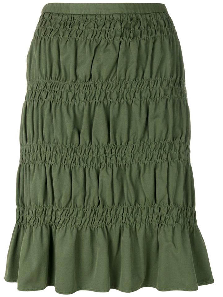 Romeo Gigli Vintage Gathered Short Skirt - Green