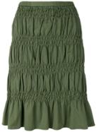 Romeo Gigli Vintage Gathered Short Skirt - Green