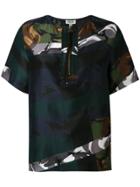 Kenzo Zip Detail Blouse - Multicolour