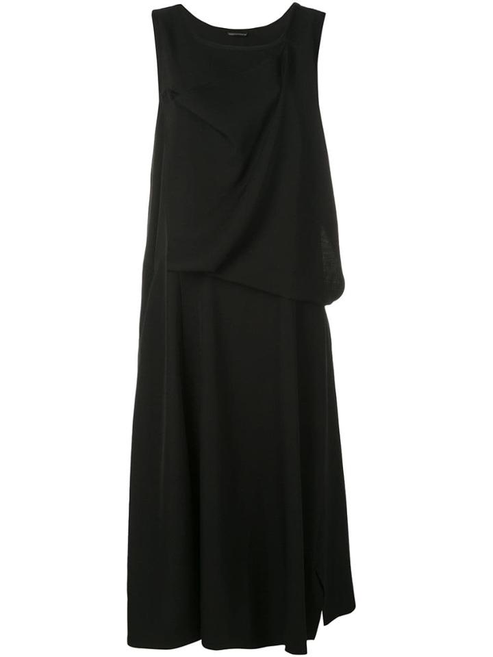 Yohji Yamamoto Deconstructed Shift Dress - Black
