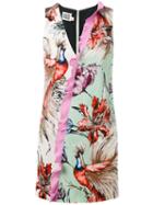 Fausto Puglisi Floral Contrast Dress, Women's, Size: 40, Viscose/spandex/elastane/silk