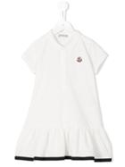 Moncler Kids Peplum Hem Polo Dress - White