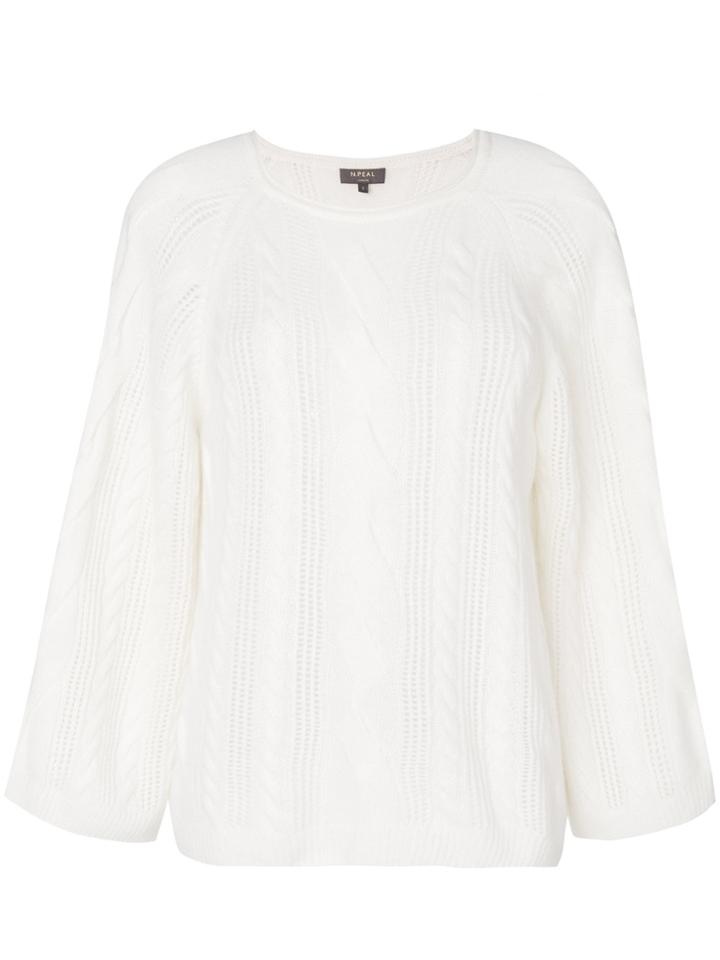 N.peal Boxy Lightweight Jumper - White